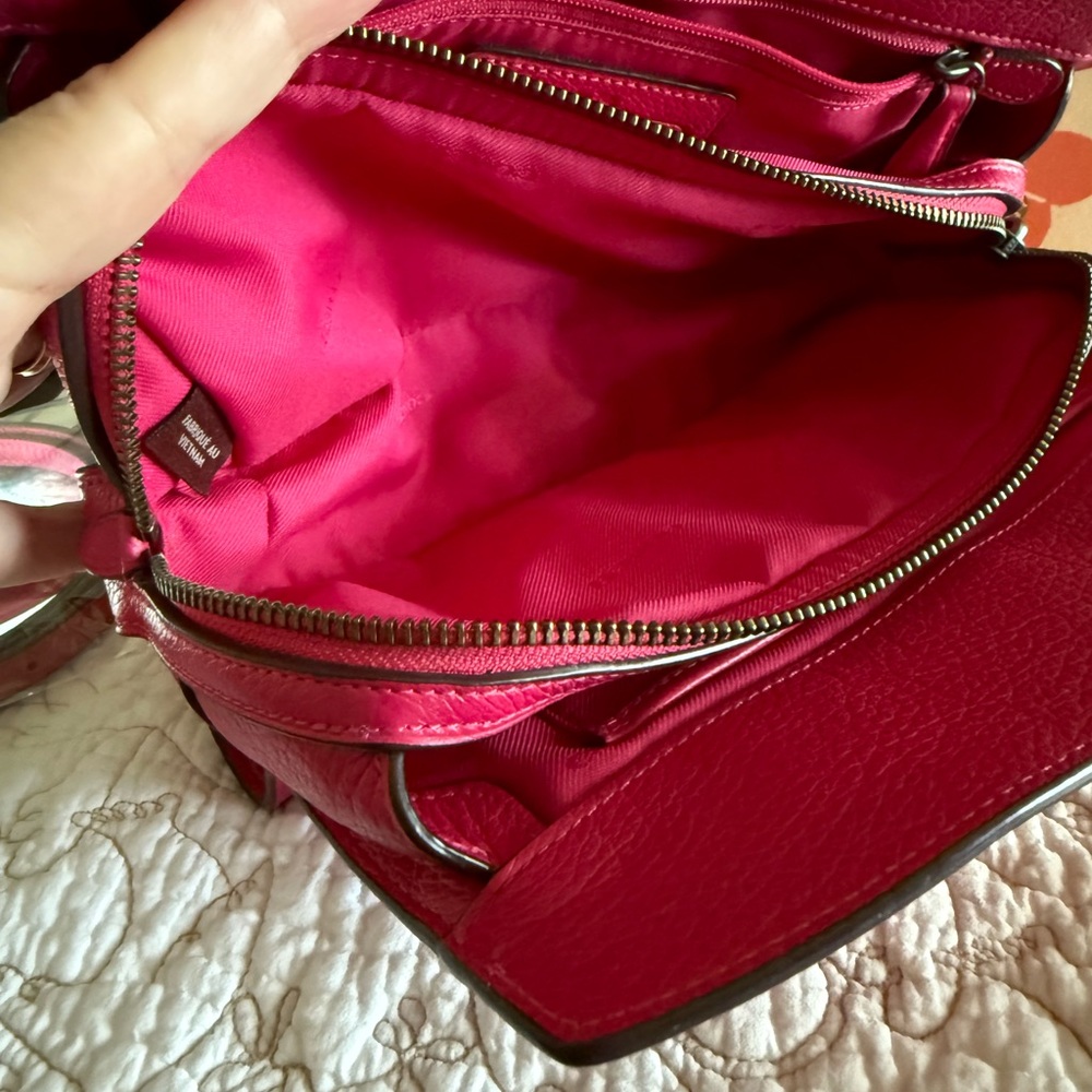 Coach Pink Willow Floral Mercer Satchel Leather w/ Crossbody - Picture 11 of 15